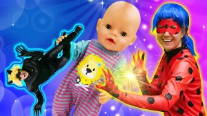 ДОЧКА БАРБИ СТАЛА ВЕЛИКАНОМ В ПОДГУЗНИКАХ!👶😱Леди Баг и Супер Кот против ГИГАНТСКОГО МЛАДЕНЦА! 🍼💥