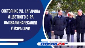 Состояние ул. Гагарина и Цветного б-ра вызвали нарекания у мэра Сочи