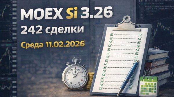 Скальпинг MOEX Si 3.26 — 242 сделки | Среда 11.02.2026