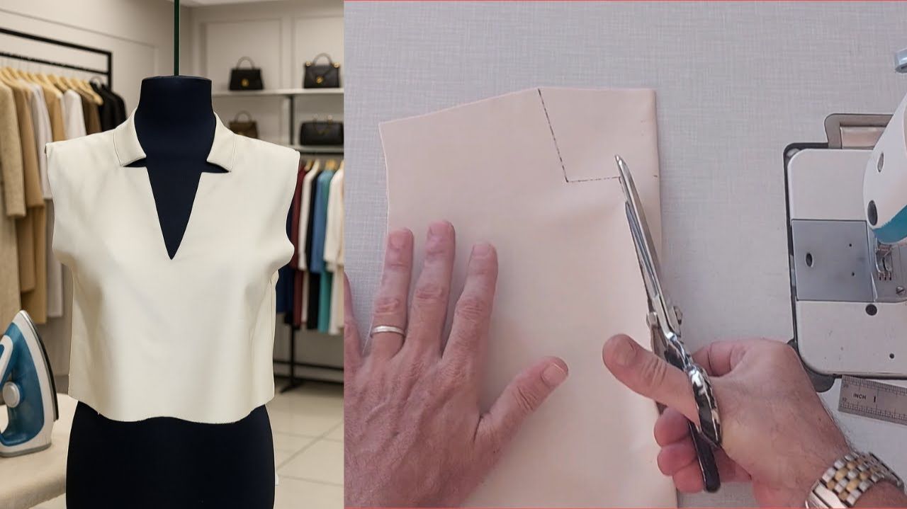 Моделирование горловины с v-образным вырезом, крой и шитье