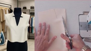 Моделирование горловины с v-образным вырезом, крой и шитье