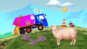 Желтый трактор и мусоровоз - мультфильм для детей про технику. Мульт-игра.