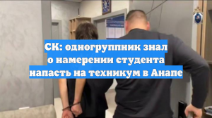 Стрелка в техникуме Анапы отправили под арест