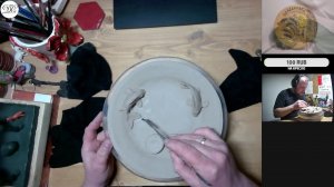 Творческий стрим. Тарелка с жабой 2 #ДС_керамист #DSceramist