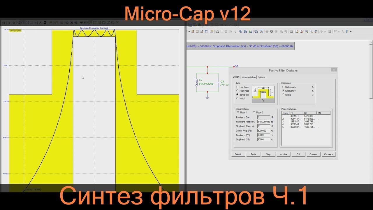 Micro-Cap | Синтез фильтров | ч.1 | Пассивные фильтры