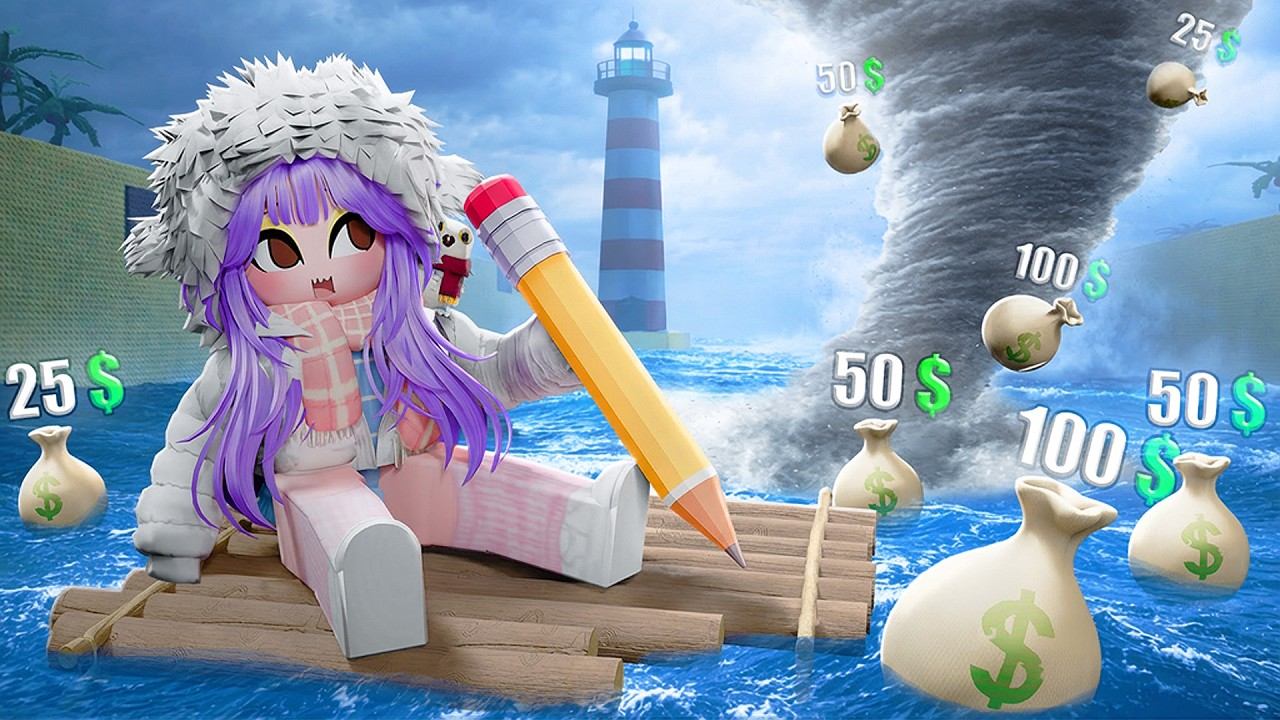 НАРИСУЙ ПЛОТ! НОВЫЕ СОКРОВИЩА И БИОМЫ! Roblox Draw A Raft & Set Sail смотреть онлайн