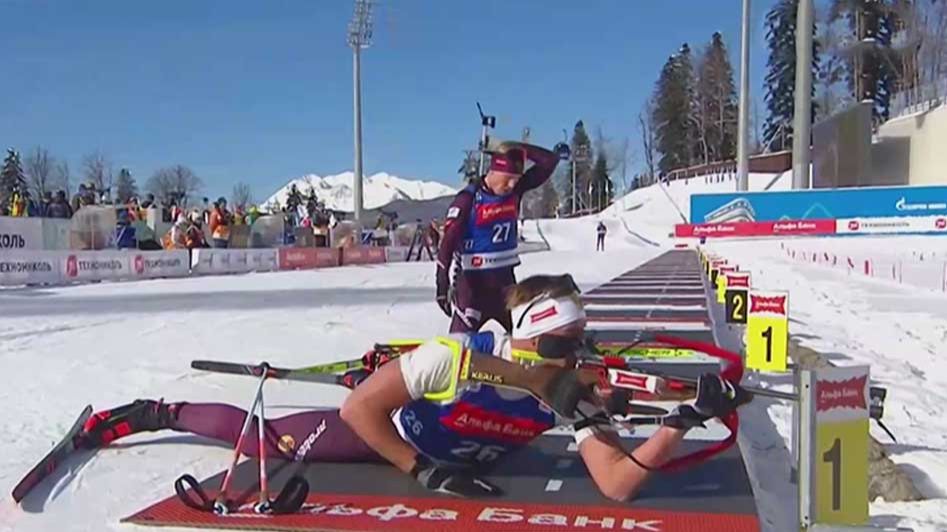 В горах Сочи стартовал пятый этап Кубка Содружества по биатлону смотреть онлайн