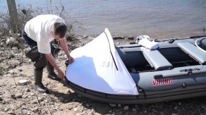 Установка белого носового тента «Фролыч» на лодку ПВХ