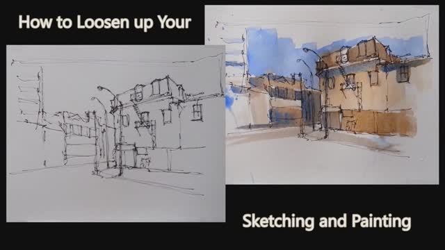A Fun Technique to Loosen up Your Sketching and Painting. Line and Wash Peter Sheeler смотреть онлайн
