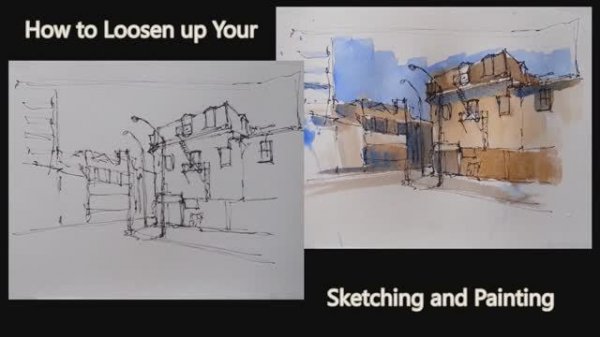 A Fun Technique to Loosen up Your Sketching and Painting. Line and Wash Peter Sheeler