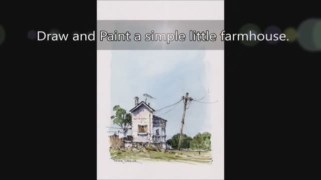 Draw and Paint a White Farmhouse in Line and Wash Watercolor Easy to follow and learn. Peter Sheeler смотреть онлайн
