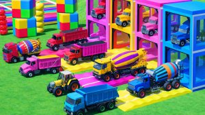 Мультики для детей и малышей про машинки. Грузовики гоняют по трассам до гаража. Мультики машинки