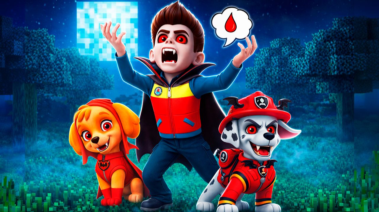 Как играть за Щенячий Патруль Вампиры Райдер Скай Маршал в Майнкрафт Мультик смотреть онлайн