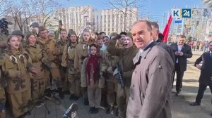 Кондратьев пообщался с участниками реконструкции боя за освобождение Краснодара