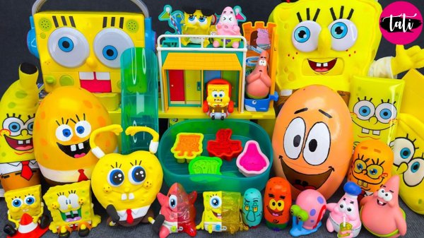Играем в игрушки из мультика Спанч Боб. Мультфильм для детей. ASMR АСМР