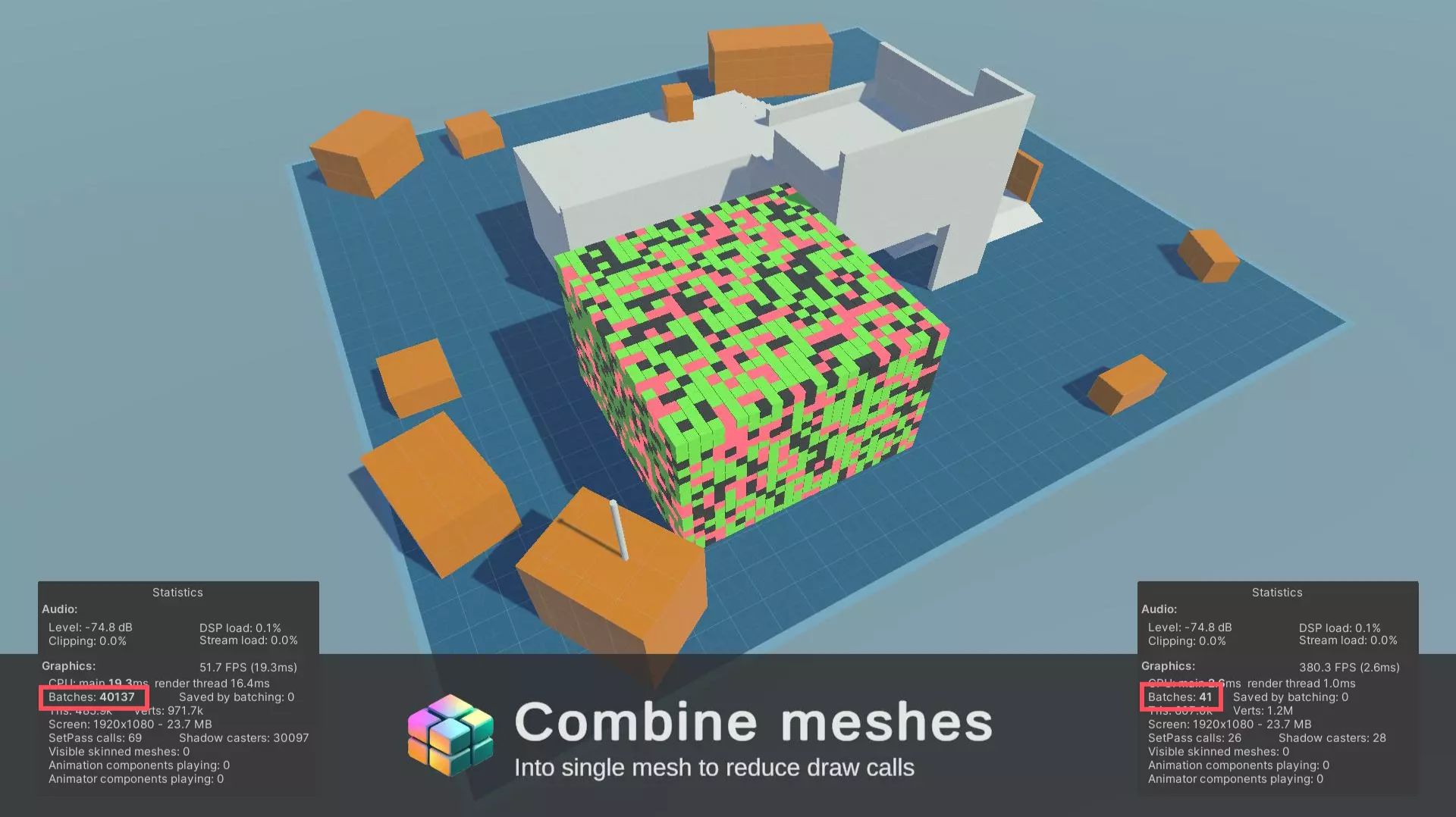 Asset Unity - Dynamic Mesh Combiner Lite (Динамический объединитель сеток Lite) смотреть онлайн