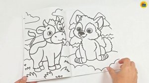 РАСКРАСКА. МИЛЫЕ ЖИВОТНЫЕ