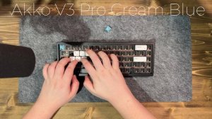 Звук свитчей Akko V3 Pro Cream Blue