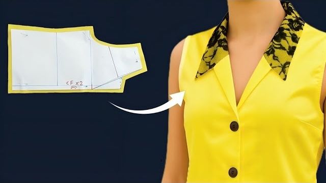 Сшейте стильный воротник. Выкройка и руководство по шитью для начинающих
