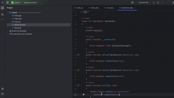 Поведенческий шаблон проектирования Наблюдатель (Observer). PHP