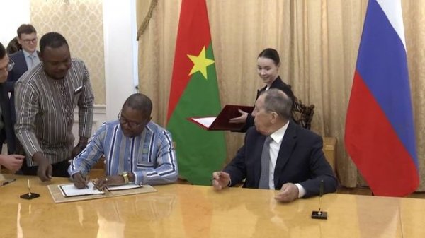 Церемония подписания документов С.Лавровым и К.Траоре, Москва, 12 февраля 2026 года