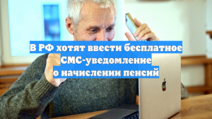 В РФ хотят ввести бесплатное СМС-уведомление о начислении пенсий