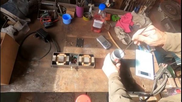 Электромагнитный стол из трансформатора. Electromagnetic table made of transformer