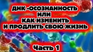 Часть 1.ДНК-ОСОЗНАННОСТЬ. КАК  изменить и продлить свою жизнь