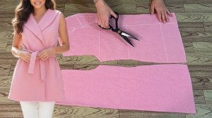 Крой и шитье жилета с поясом