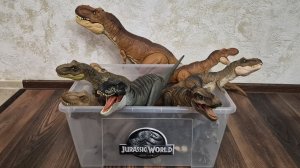 Моя коллекция фигурок Тираннозавров рекс #динозавр #jurassicworld #mattel