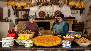 Традиционная азербайджанская пахлава из грецких орехов. Вкус Востока. Кухня Азербайджана