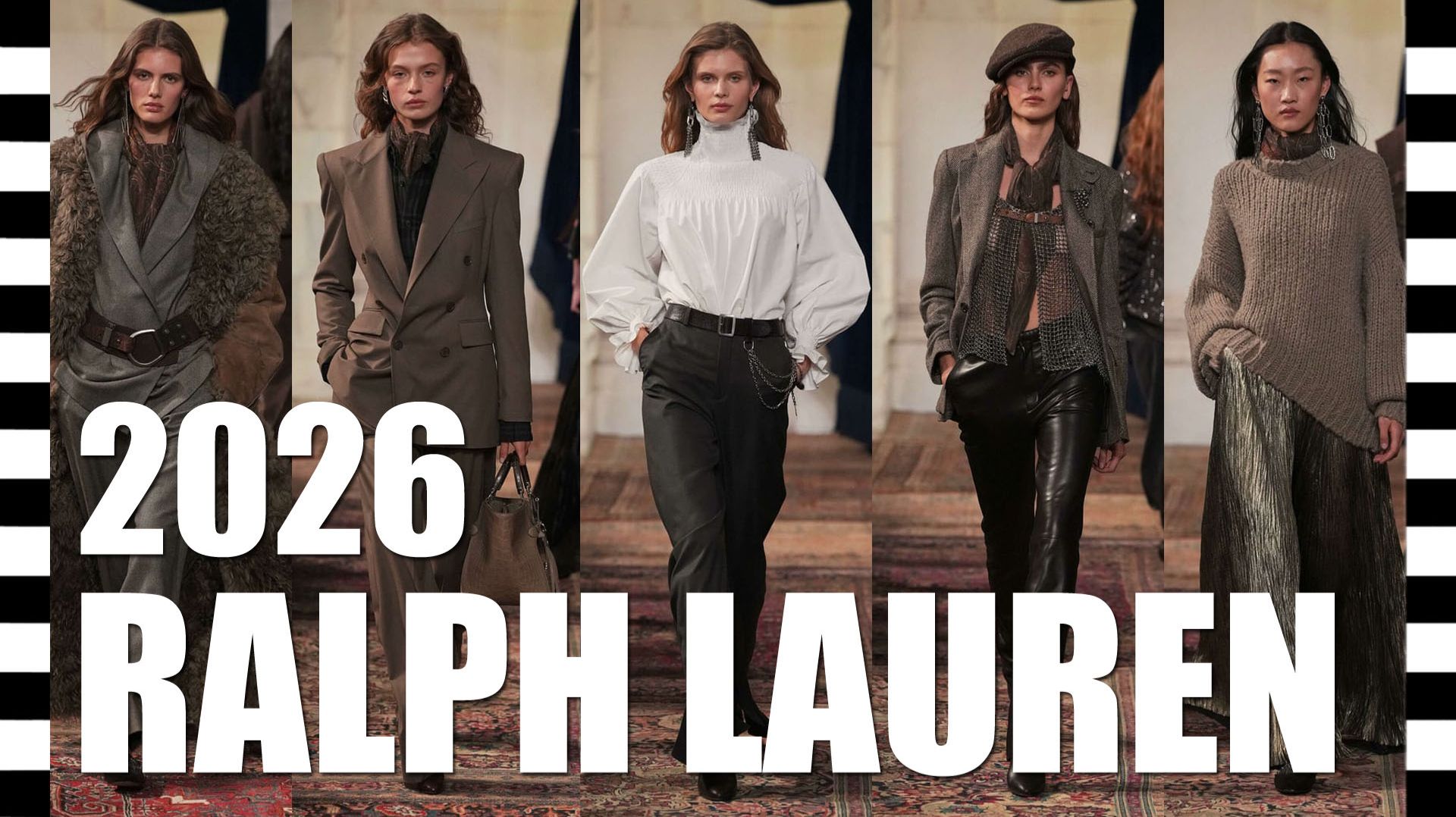 📍 RALPH LAUREN осень-зима 2026-2027 с ДЕТАЛЯМИ крупным планом, коллекция на Неделе моды в Нью Йорке смотреть онлайн