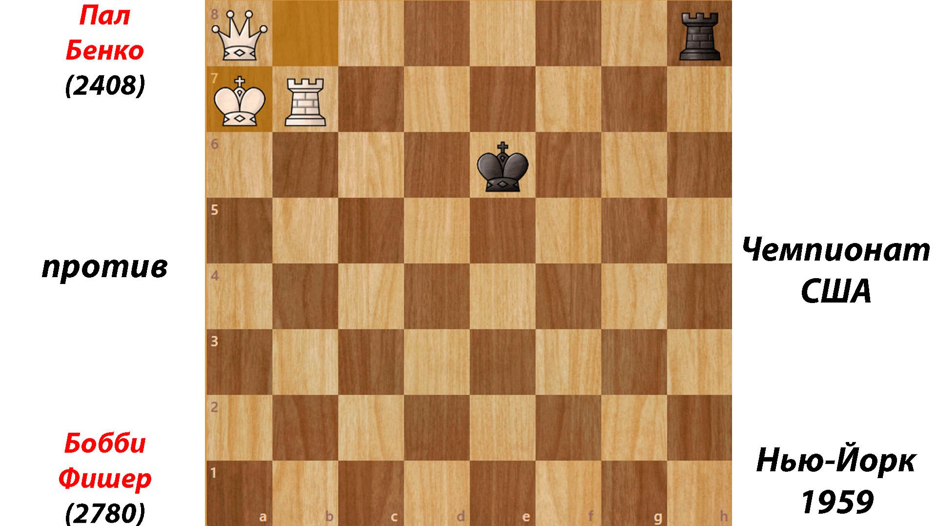 Пал Бенко против Бобби Фишера. Чемпионат США, Нью-Йорк, 1959.