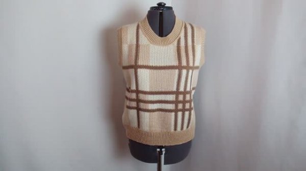 Однофонтурный жаккард плюс интарсия на электронной машине Silver reed с удлинняющими рельсами