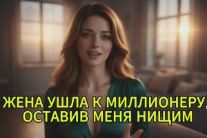 ЖЕНА УШЛА К МИЛЛИОНЕРУ, ОСТАВИВ МЕНЯ НИЩИМ