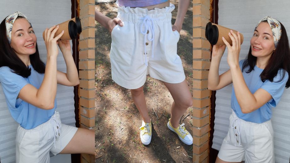 Повтор шорт с SHEIN. Выкройка шорты женские на резинке летние смотреть онлайн