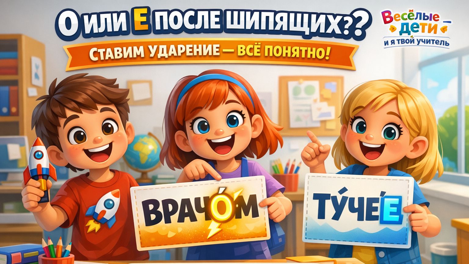 Окончания О или Е? Секрет шипящих и Ц! 🧙♀️ | Русский язык 4 класс