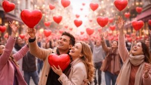 Симфония любви. С днём святого Валентина. Красивая музыкальная открытка.