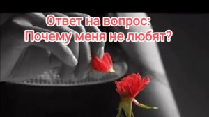 Ответ на вопрос: Почему меня не любят?.