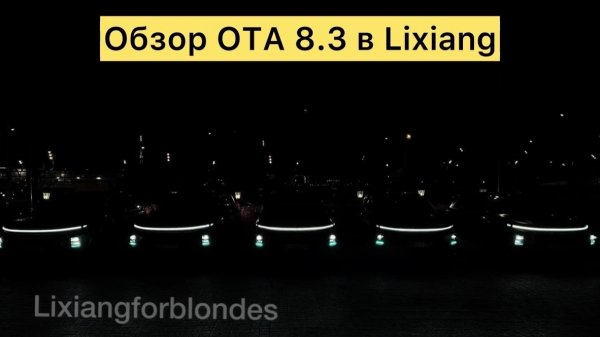 Обзор прошивки OTA 8.3 в Lixiang