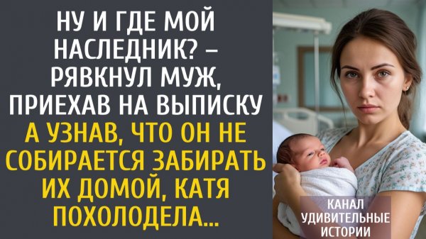 Истории из жизни Ну и где мой наследник? – рявкнул муж, приехав на выписку… А узнав, что он...