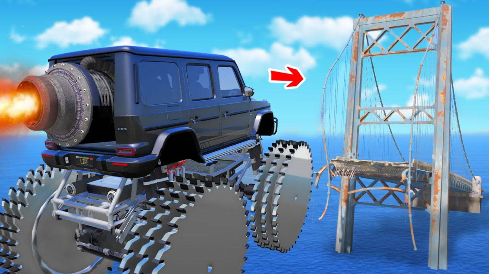Сможет ли гиганский гелик с пилами перелететь сломанный мост в гта 5 ? - эксперимент в gta 5 смотреть онлайн