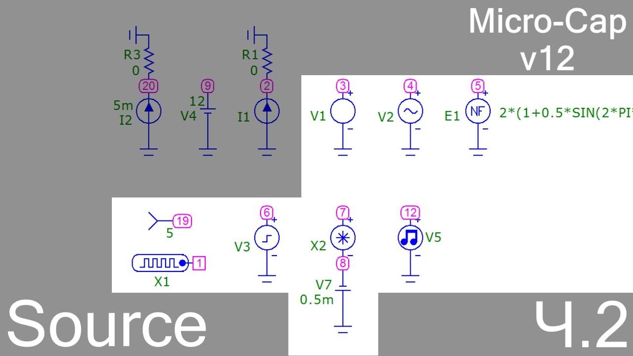 Micro-Cap | Основные источники сигналов | ч.2
