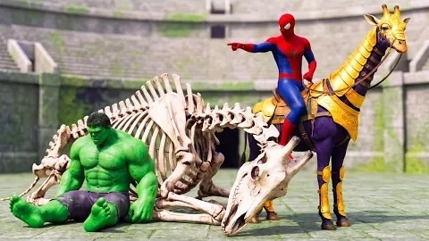 ✨✨✨ ЧЕЛОВЕК-ПАУК побеждает в Волшебном Легендарном чемпионате по гонкам на жирафах | Epic Racing Cha