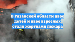 Семья с двумя детьми погибла в страшном пожаре под Рязанью