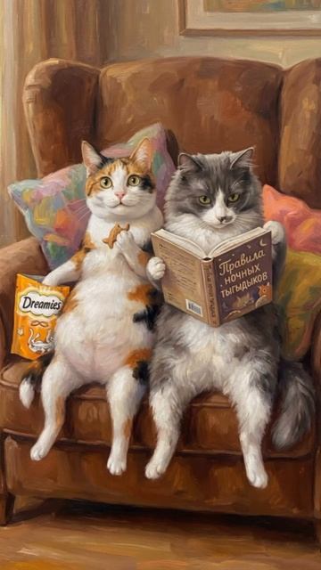 А какие книги читают ваши кошки? 😅😺💥 #котики #нейросеть #юмор #нейрокотики #книги