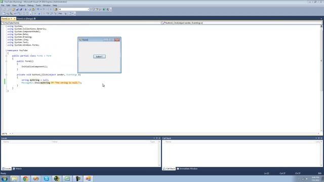 C# Beginners Tutorial - 65 - Null Coalesce Operator смотреть онлайн