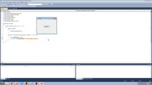 C# Beginners Tutorial - 65 - Null Coalesce Operator