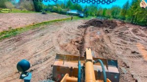 Строительство, работа погрузчика