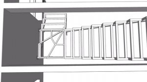Модель лестничного металлического каркаса #5